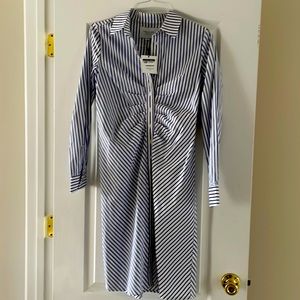 THESHIRT Shirtdress Blue Stripe NWT